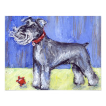 Sir Schnauzer stands Personalized Invite