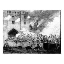 Sir Thomas Wyatt  Attacking the Byward Tower Postcard