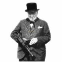 Sir Winston Churchill photo sculptures