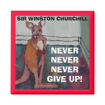 Sir Winston Churchill Quote - Magnet by seapearls Sir Winston Churchill Quote - Magnet