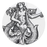 Siren Creature Round Stickers