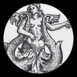 Siren Creature Round Stickers