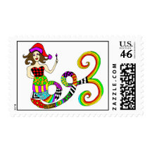 Sirena creativa del navidad sello