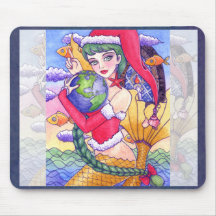 Sirena Mousepad del navidad de Ana Howard Alfombrillas De Ratones