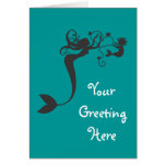 Sirenas de la mamá y del bebé felicitación