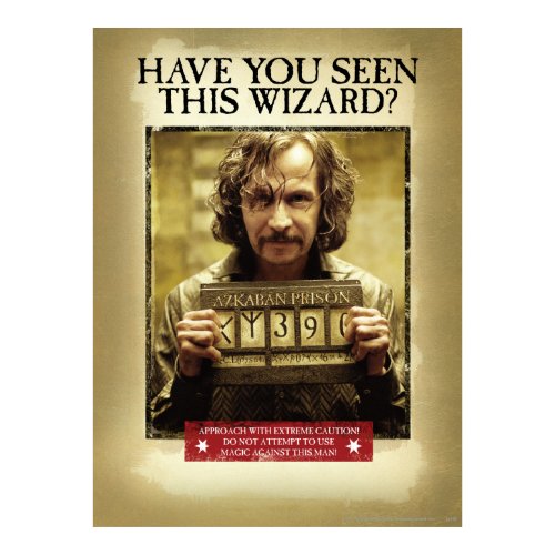 Sirius Black Wanted Poster print