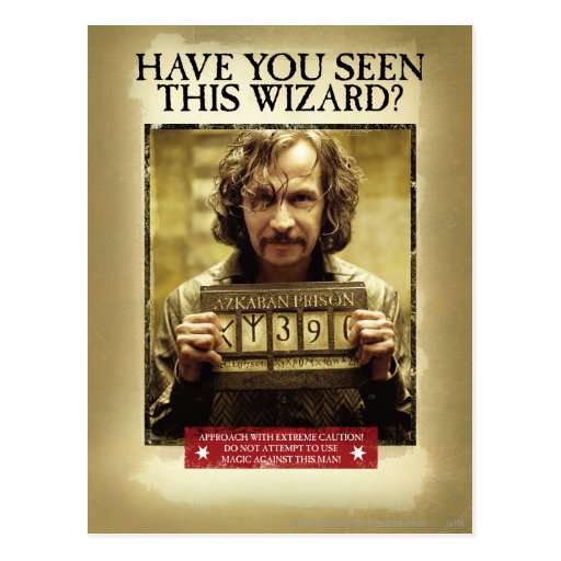 Sirius Black Wanted Poster Postcard Zazzle