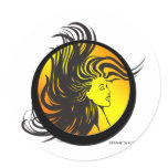 SIRIUS GIRL 2 ROUND STICKER