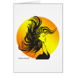 SIRIUS GIRL in circle Greeting Cards
