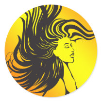 SIRIUS GIRL in circle stickers