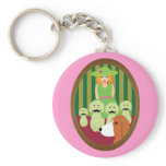 Sis & P and the Mustached Dogs of Mystery keychains