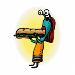 Sister Alien Eating Sub Photo Sculpture