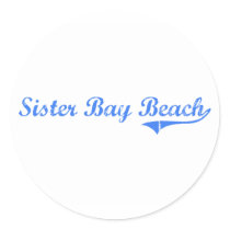 Sister Bay Beach Wisconsin Classic Design Stickers