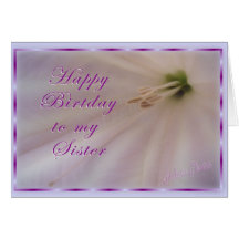 Sister Bday/Flower & ribbon Card