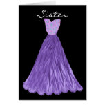 SISTER Be My  Bridesmaid VIOLET  PURPLE Dress cards