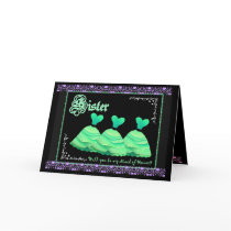 SISTER - Be My Maid of Honor with Mint Green Gowns cards