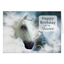 Sister birthday, Arabian Horse Card