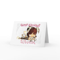 Sister birthday card Moonies cutie pie kittens
