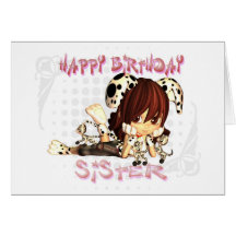 Sister birthday card Moonies cutie pie kittens