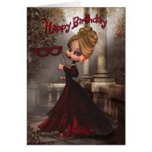 Sister Birthday Card with Moonies Cutie Pie Masque