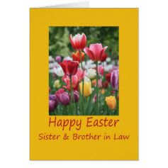 Sister Brother in Law Happy Easter Tulip card