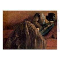 Sister Emily Sleeping - Adolph Von Menzel Greeting Cards