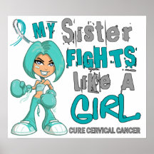 Sister Fights Like Girl Cervical Cancer 42.9.png Poster
