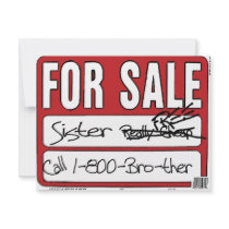 Sister for Sale Custom Invitation