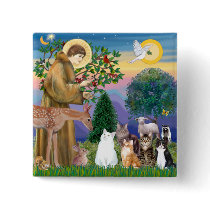 Sister Frances Blessing 5 cats Button