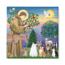 Sister Frances Blessing 5 cats Refrigerator Magnet