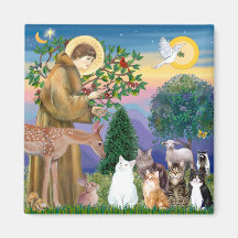 Sister Frances Blessing 5 cats Refrigerator Magnet