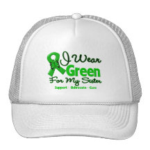 Sister - Green  Awareness Ribbon Hats