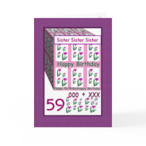 SISTER - Happy 59th Birthday Cards