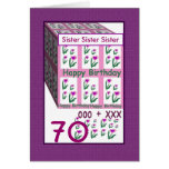 SISTER - Happy 70th Birthday Greeting Cards
