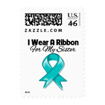 Sister - I Wear Teal Ribbon Stylish Stamp