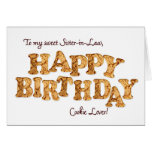 Sister-in-Law, a Birthday card for a cookie lover