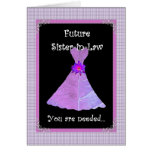 Sister-in-Law - Bridesmaid Customizable Card cards