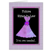 Sister-in-Law - Bridesmaid Customizable Card