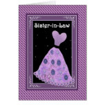 Sister-in-Law Bridesmaid - PURPLE Gown cards