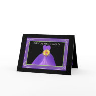 Sister-in-Law To Be Wedding Invitation PURPLE Gown card