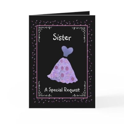 Junior Bridesmaids Dresses on Sister   Junior Bridesmaid   Purple Flowered Dress Cards From Zazzle
