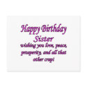 Sister Love, Peace, & Crap postcards by thebirthdayparty Sister Love, Peace, & Crap postcards
