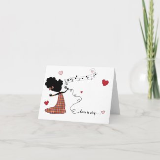 Sister Loves to Sing... card
