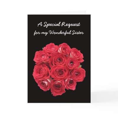 Sister Maid of Honor Invitations Card - Bouquet