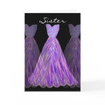 SISTER - Maid of Honor SHADES OF PURPLE Dresses Cards