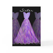 SISTER - Maid of Honor SHADES OF PURPLE Dresses Cards