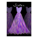 SISTER - Maid of Honor SHADES OF PURPLE Dresses Cards