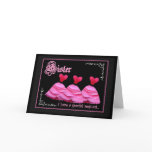 SISTER Maid of Honor Wedding Invite Pink Gowns Card
