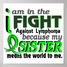 Sister Means The World To Me Lymphoma Print