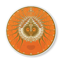 Sister Moon - Orange magnets by 011art Sister Moon - Orange magnets